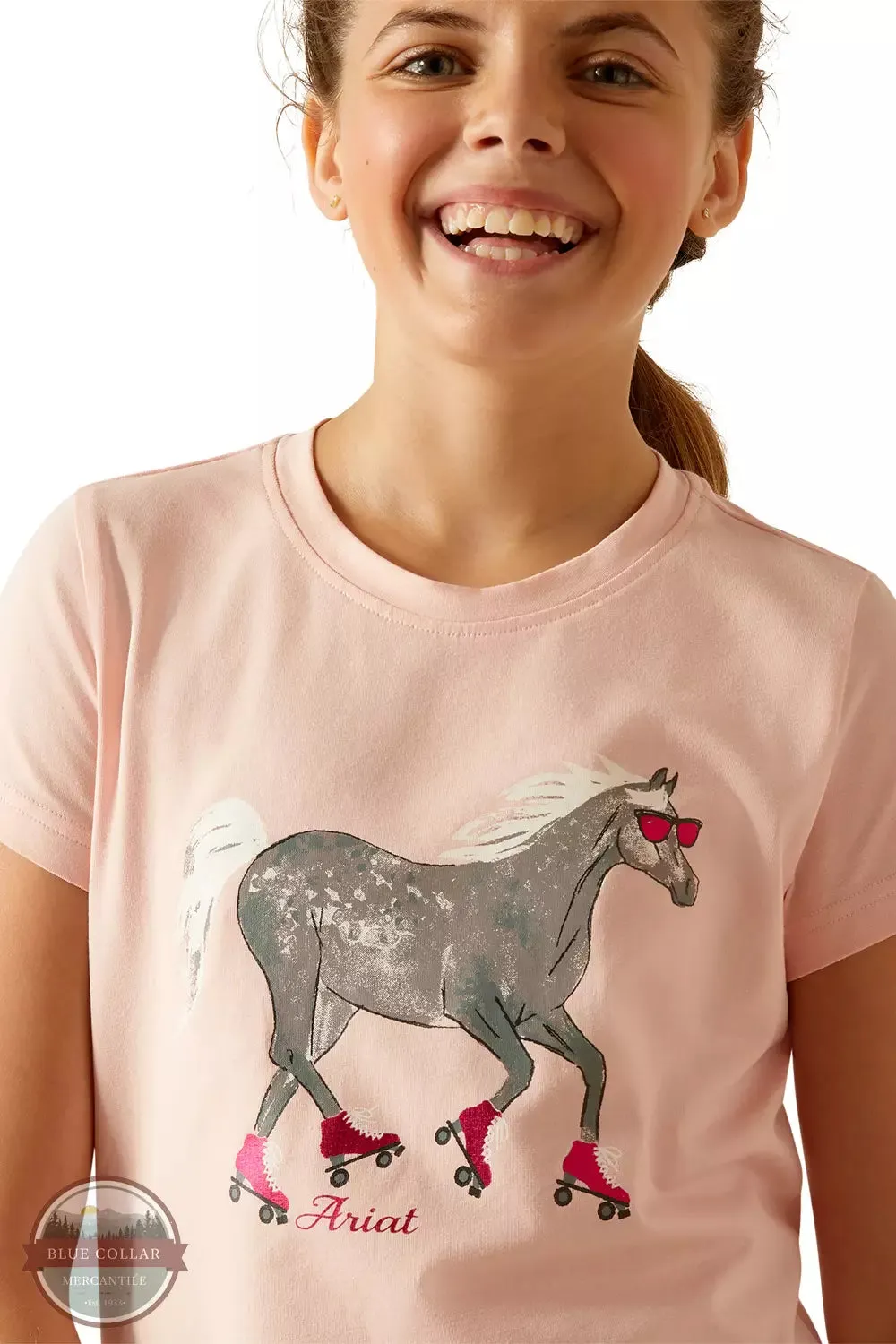 10048554 Roller Pony T-Shirt in Blushing Rose