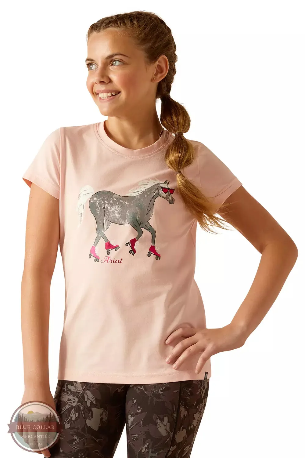 10048554 Roller Pony T-Shirt in Blushing Rose