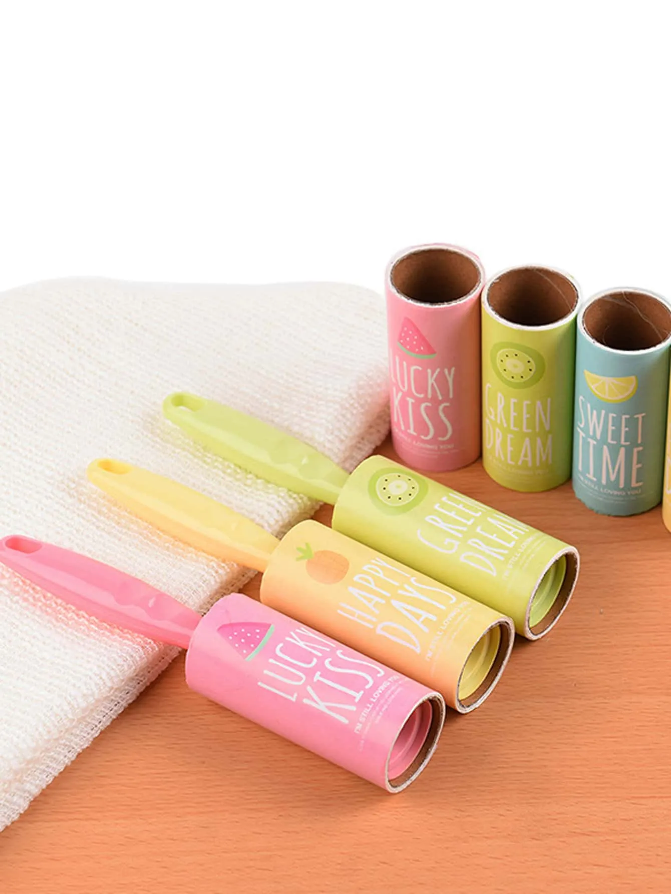 1pc Random Fruit Print Lint Roller - Assorted Designs