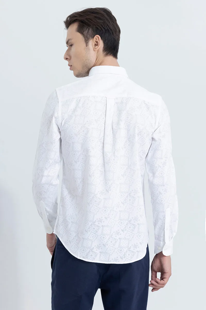 Abstract Box White Jacquard Shirt