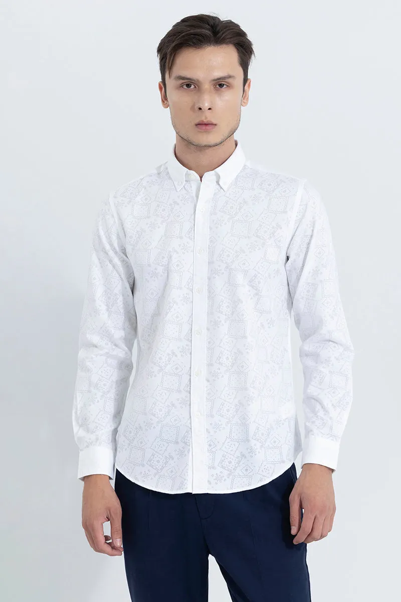 Abstract Box White Jacquard Shirt