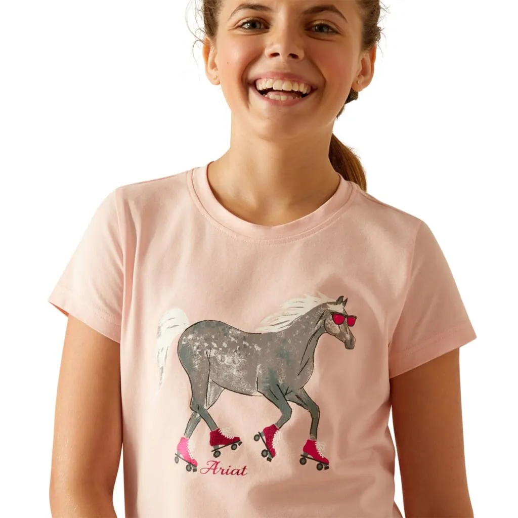 Ariat Youth Roller Pony T Shirt Blushing Rose