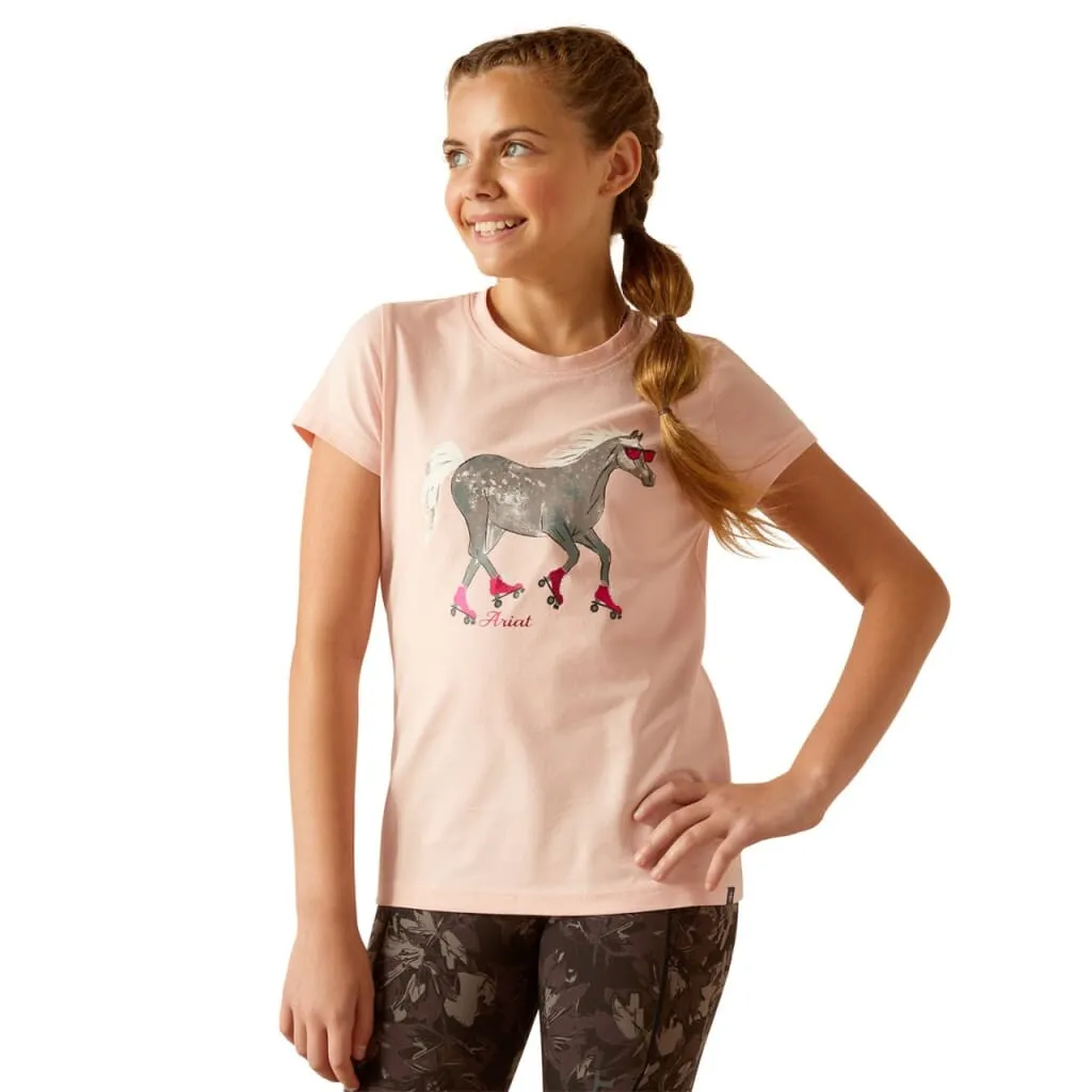 Ariat Youth Roller Pony T Shirt Blushing Rose