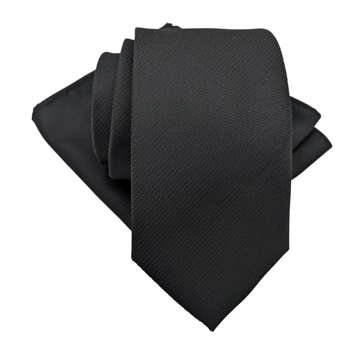 Black Textured Pocket Square