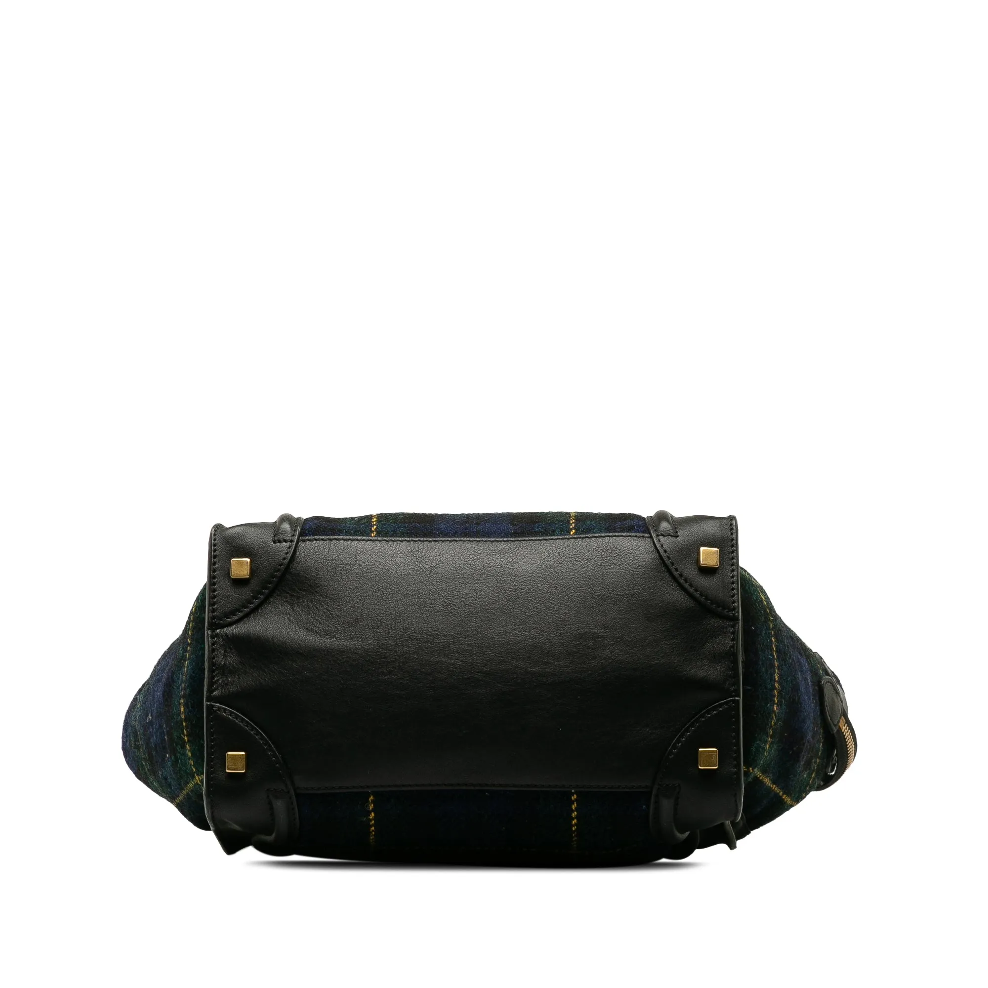 Celine Luggage Tote Mini Tartan Black