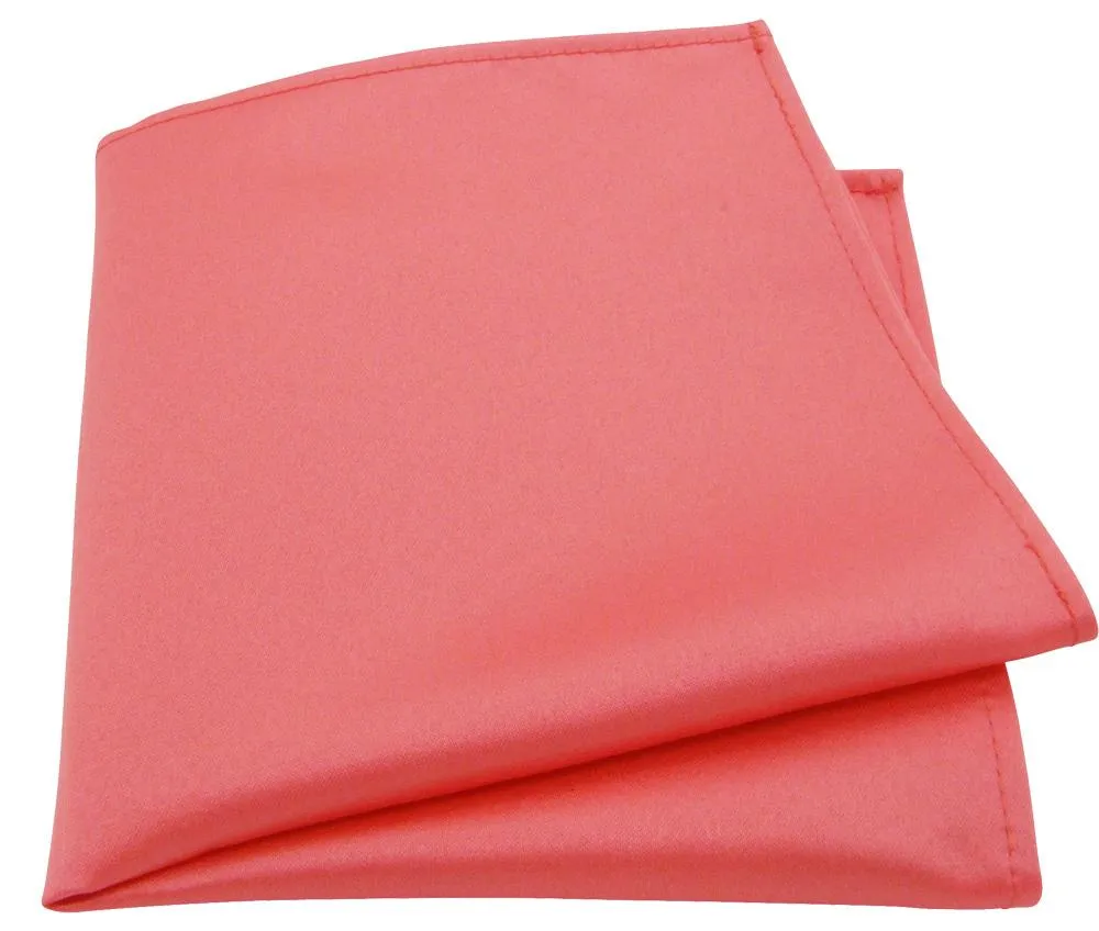 Coral Pink Pocket Square