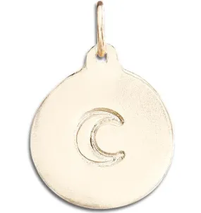 Crescent Moon Disk Charm