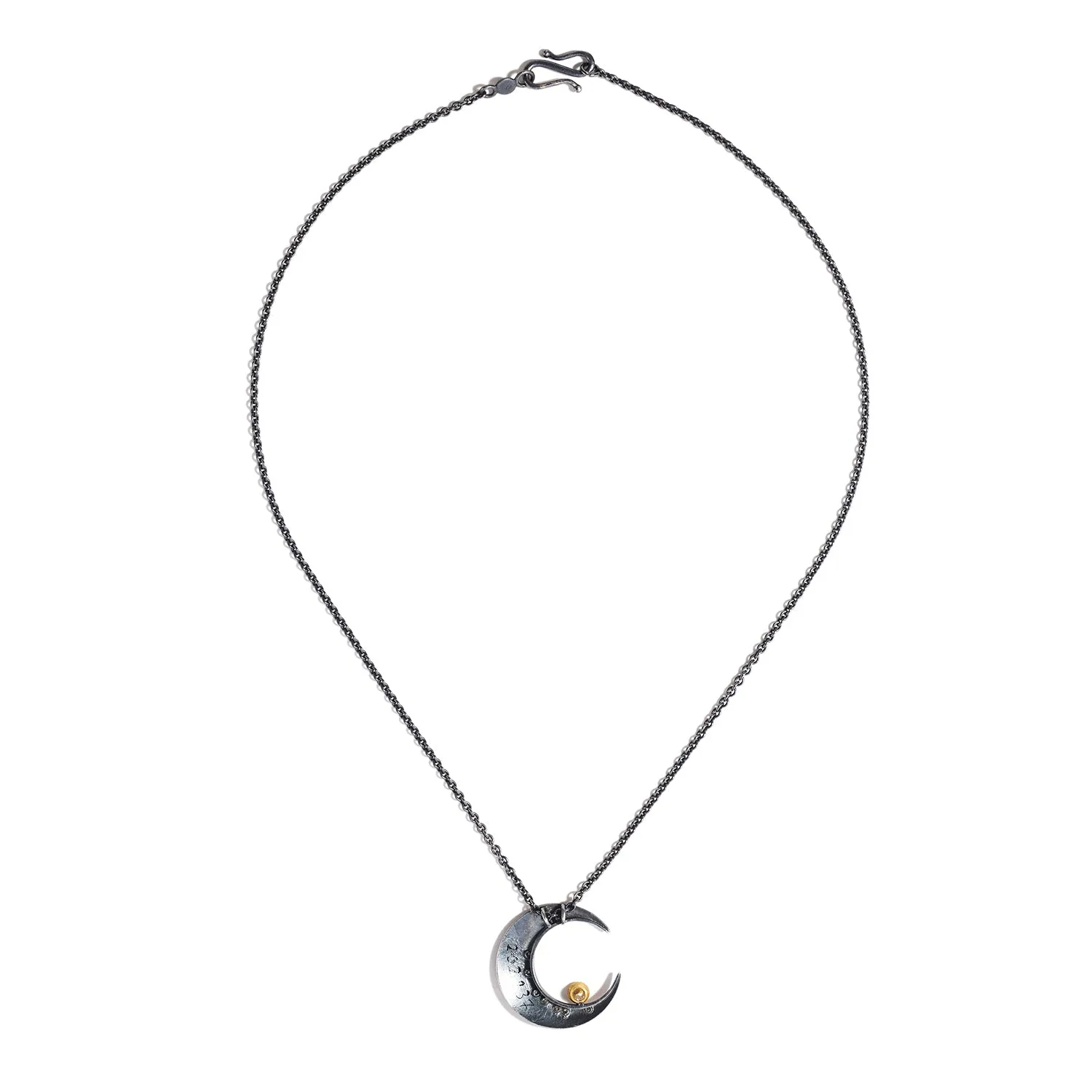 Crescent Moon Necklace with Diamonds