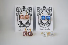 Crystal Earrings - Medium Square