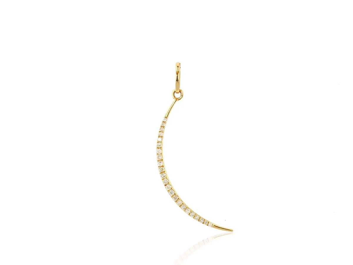 Diamond Crescent Moon Charm