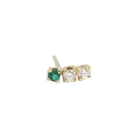 Emerald Accent Stud (Single)