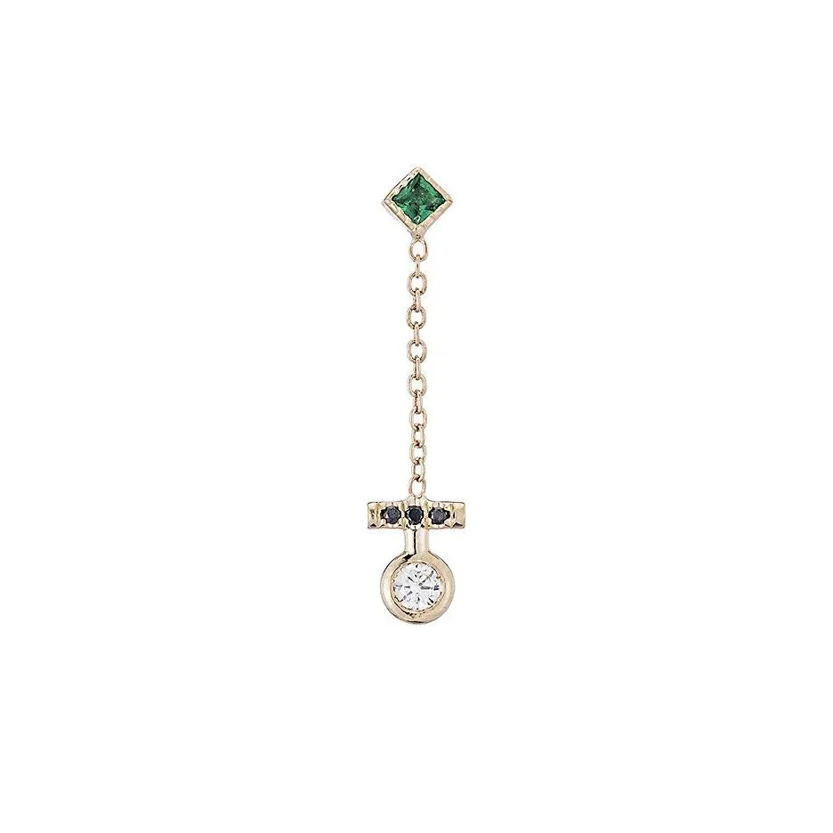 Emerald Evolution Earring (Single)