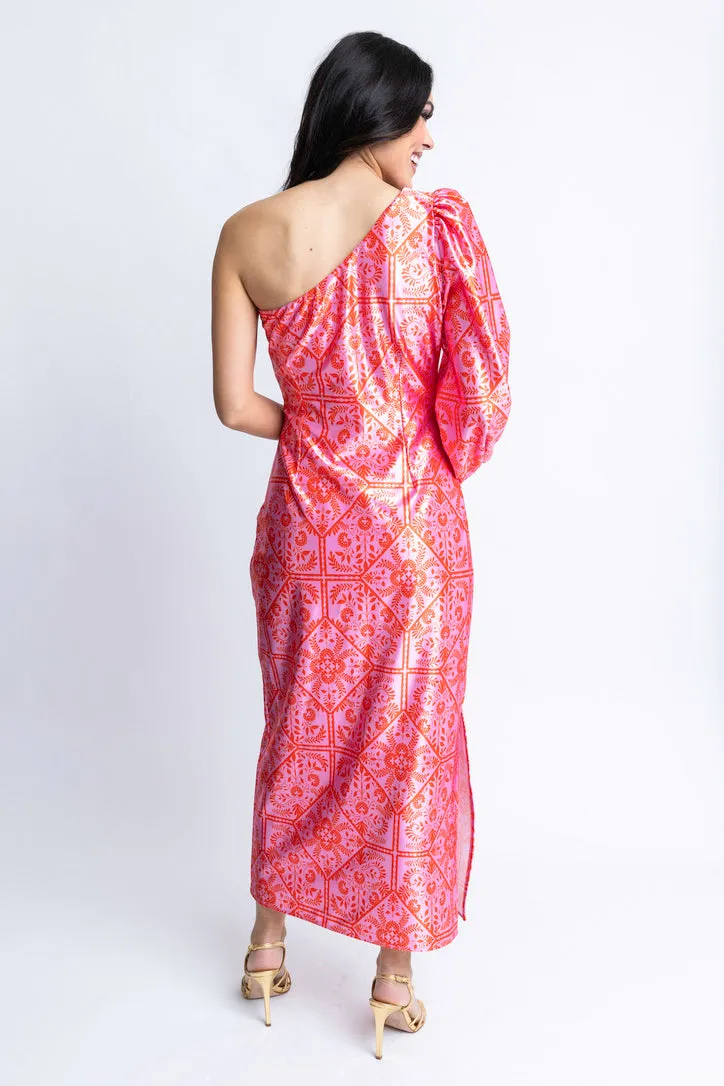 Floral One Shoulder Maxi Dress