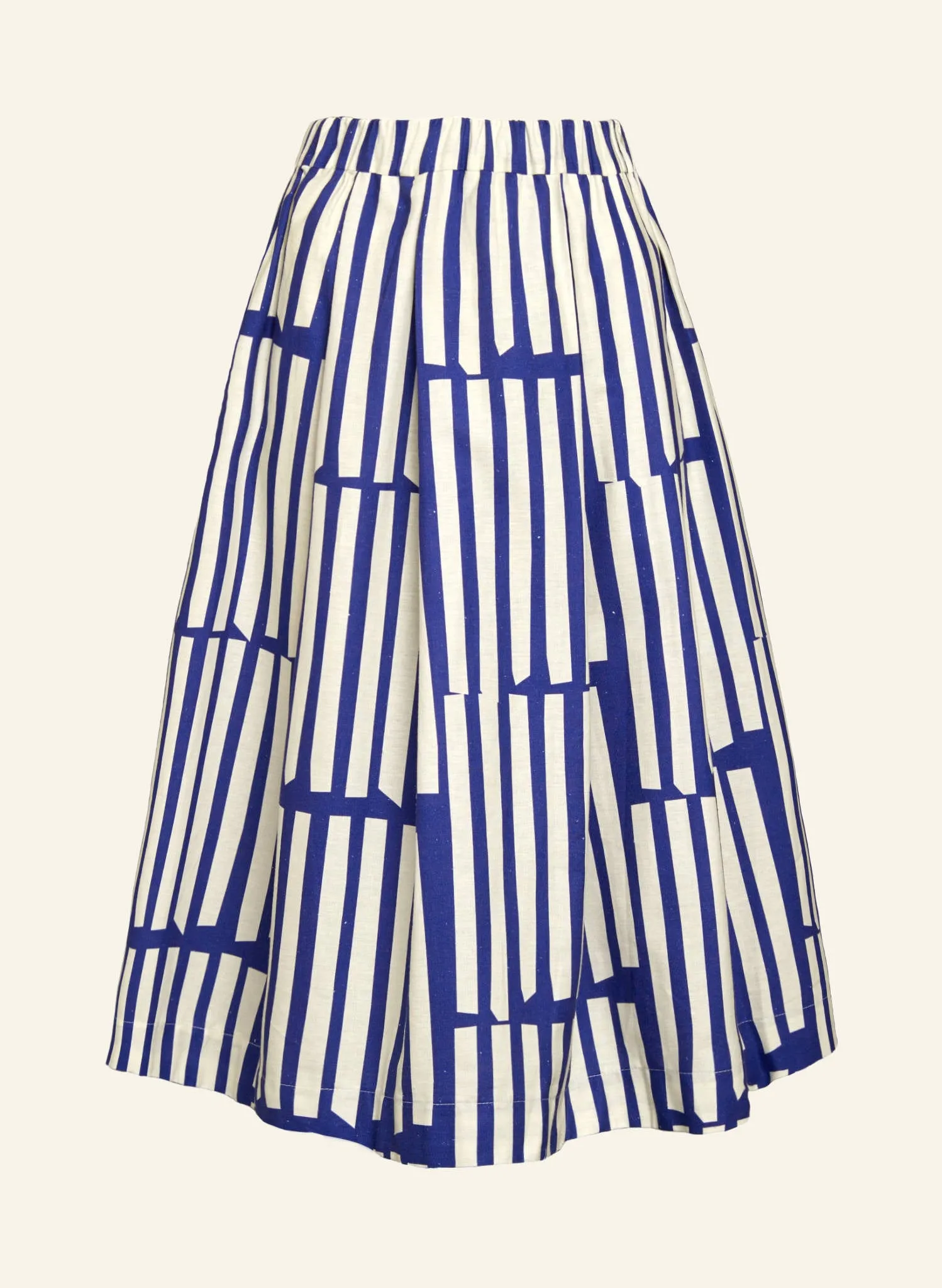 Florence Skirt - Navy Box Stripe