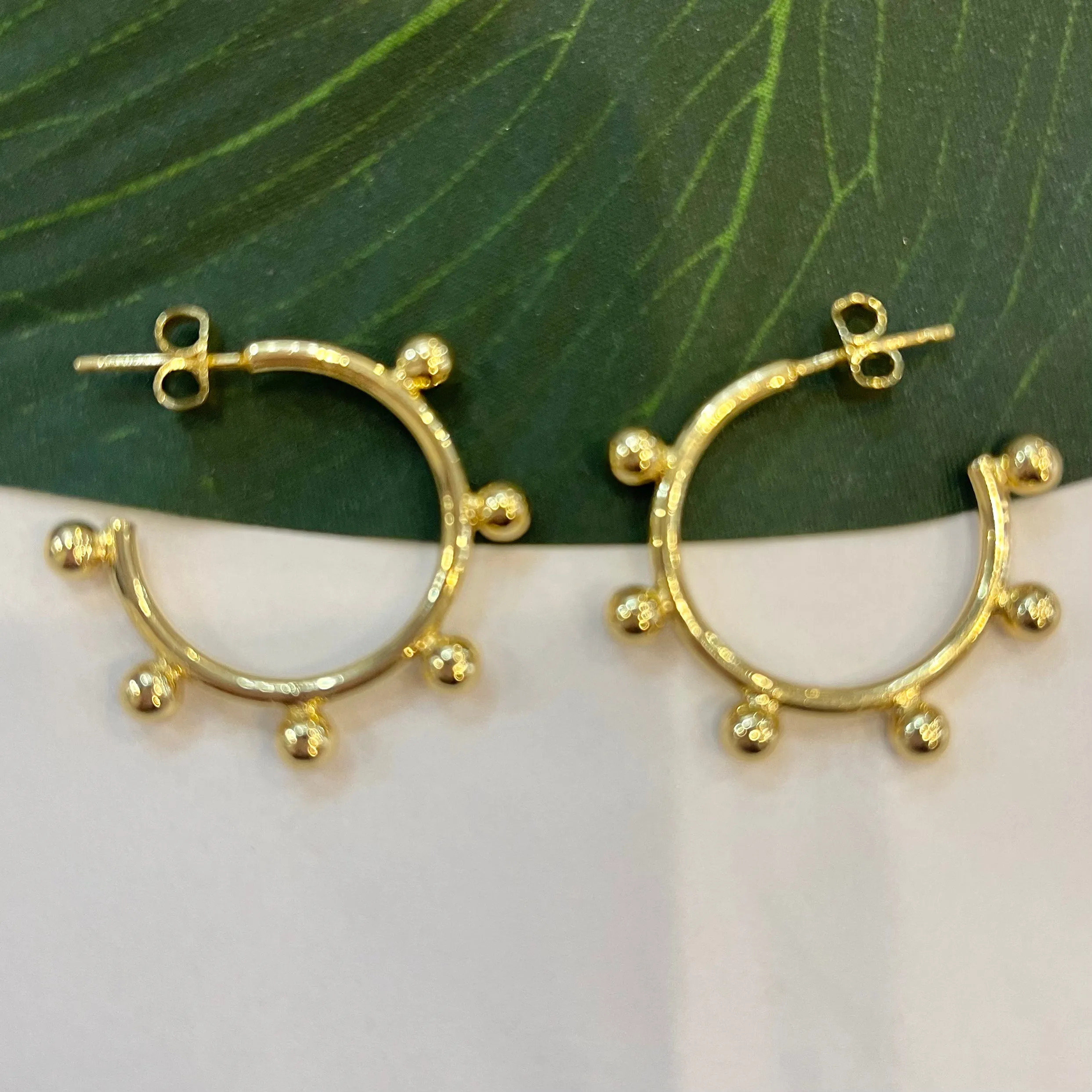 Funky Roller Round Hoop Earrings