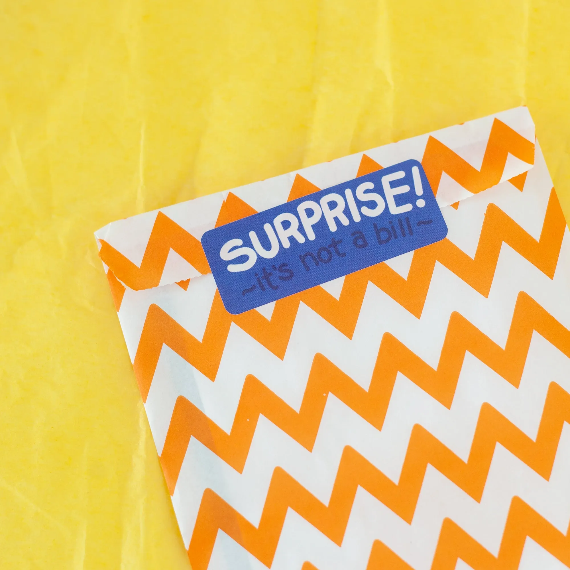 GIFT WRAP UPGRADE: LARGE ITEMS, Orange ZigZag