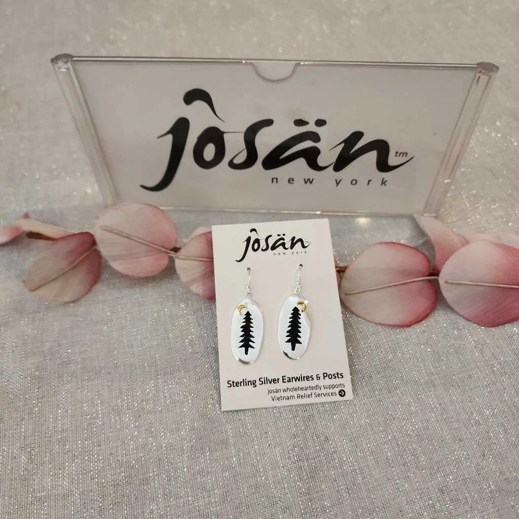 Josan SSW Crescent Moon & Pine Tree Earrings