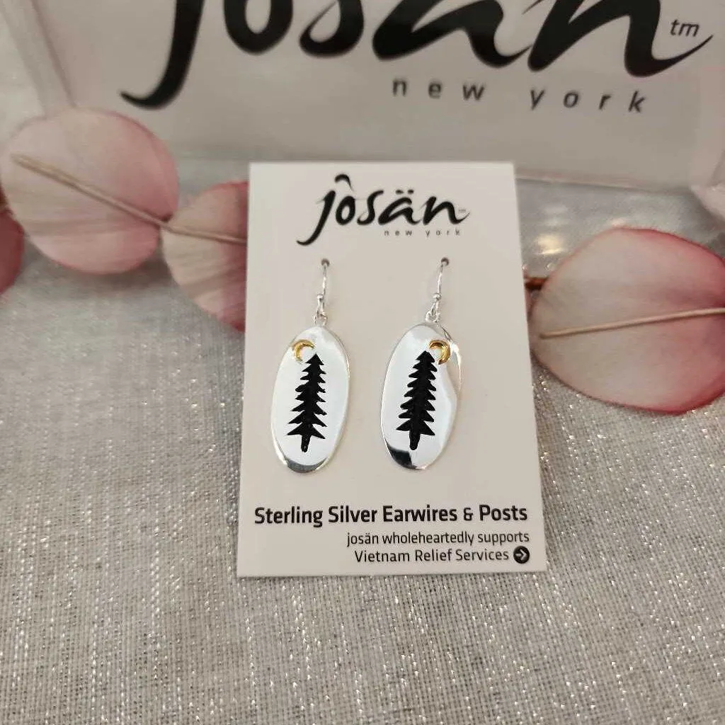 Josan SSW Crescent Moon & Pine Tree Earrings