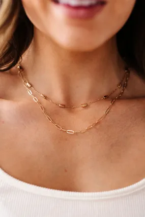 Layered Square Gold Necklace