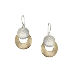 Marjorie Baer Silvery Moon Over Crescent Bay Earrings