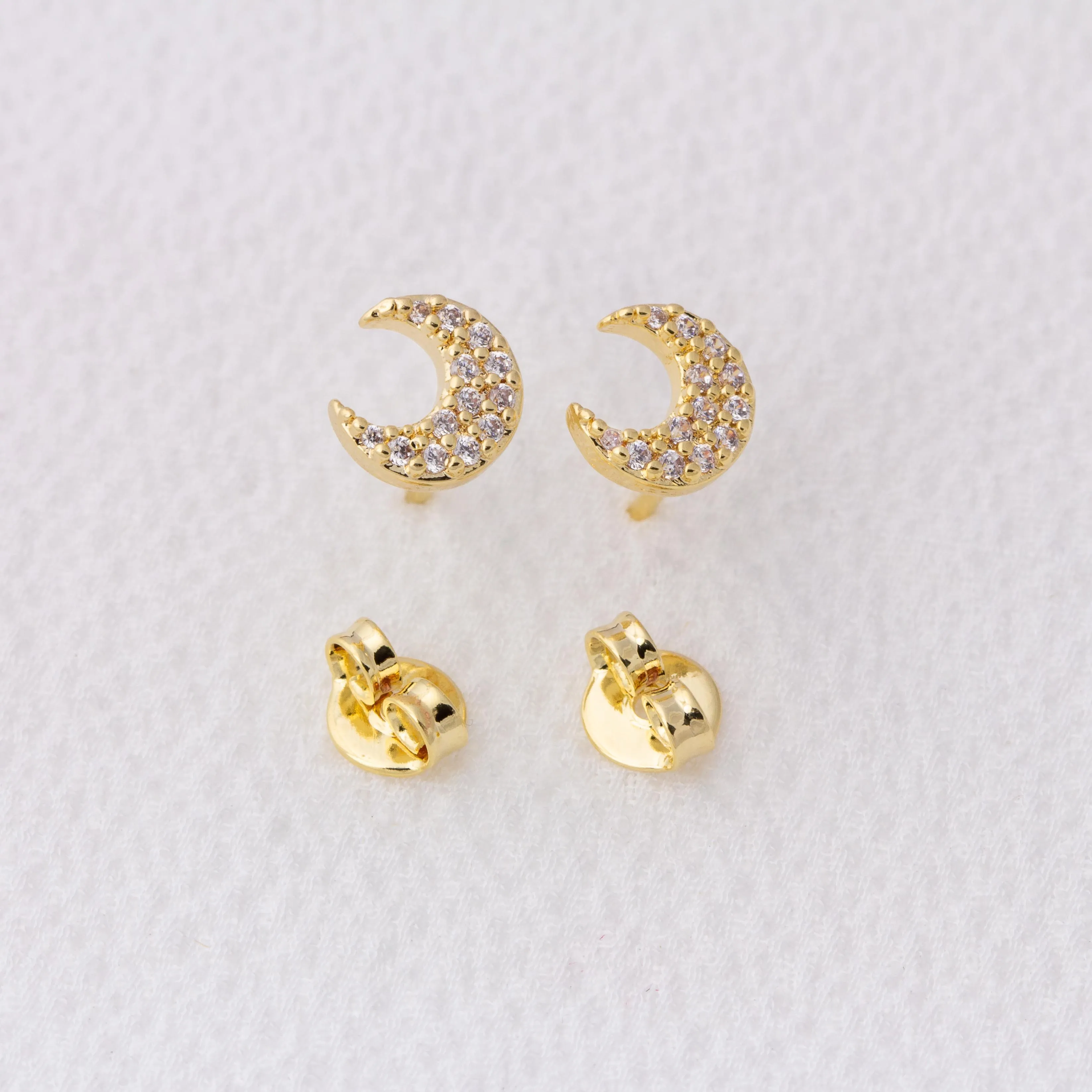 Mini Crescent Moon Stackable Earrings