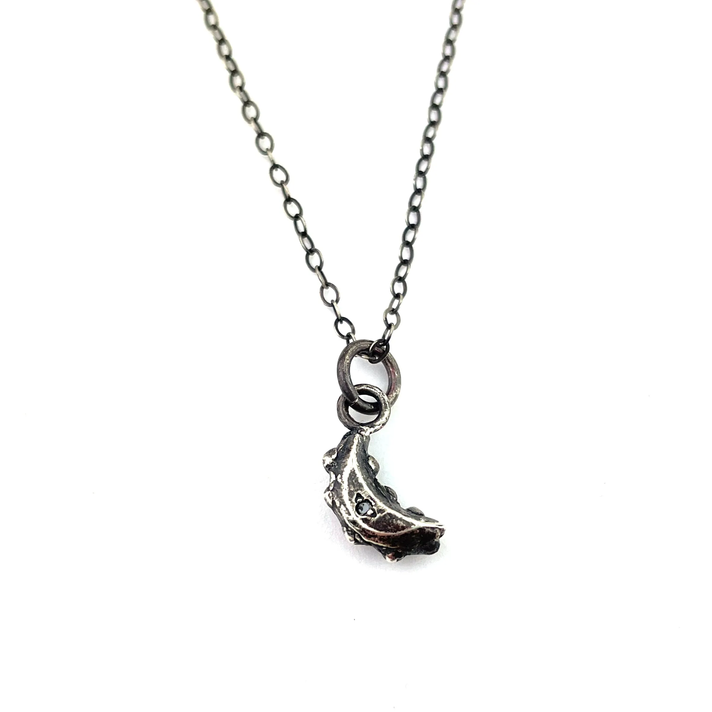 Petite CRESCENT MOON Necklace - Silver