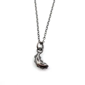 Petite CRESCENT MOON Necklace - Silver