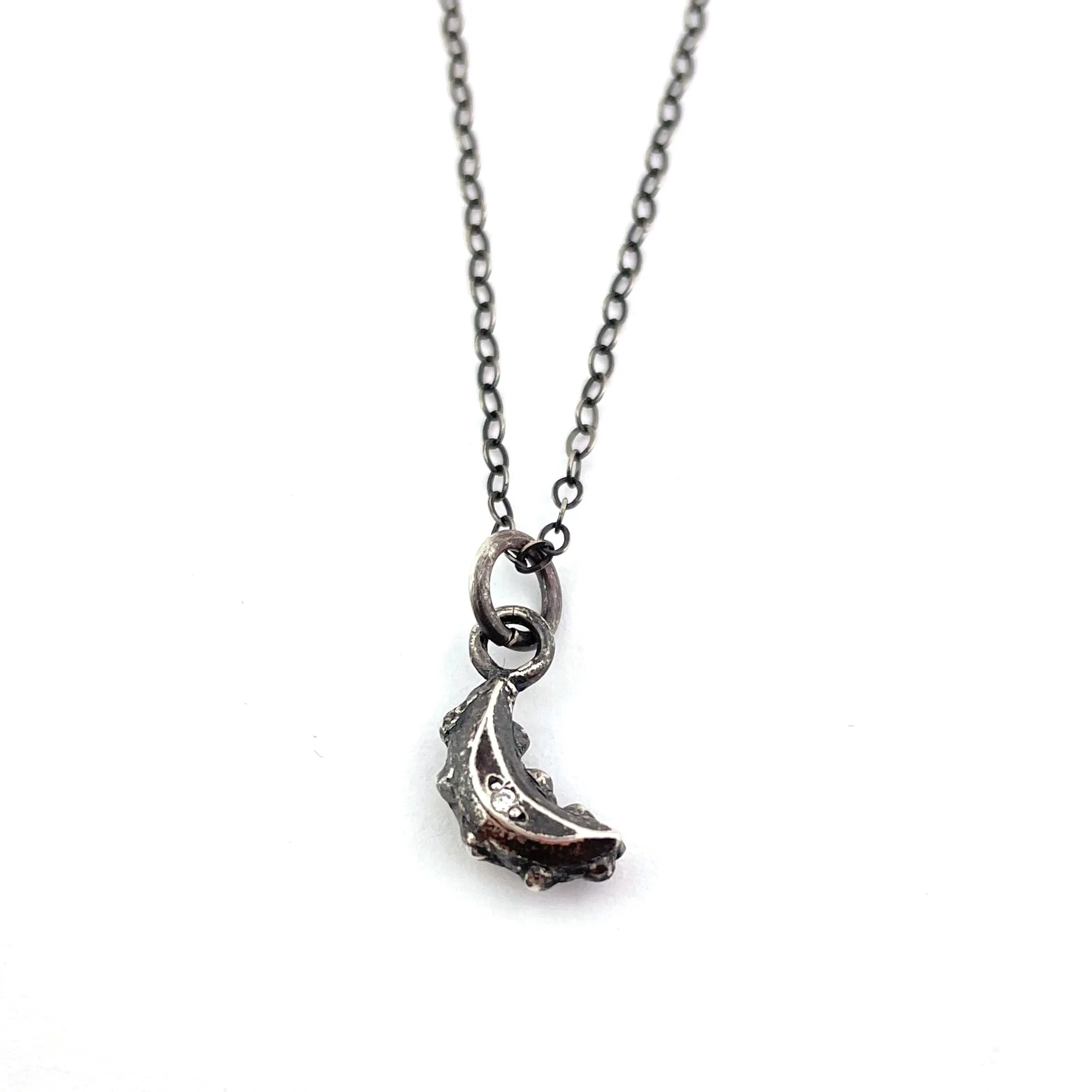 Petite CRESCENT MOON Necklace - Silver