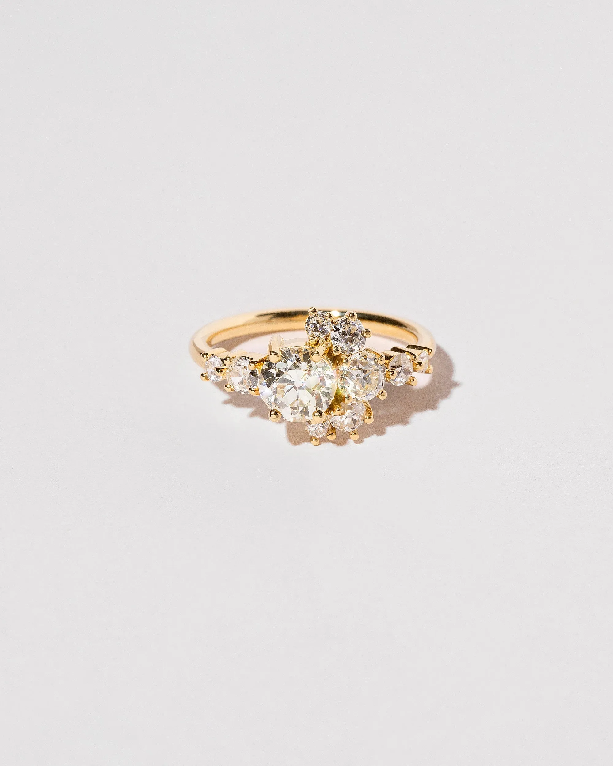 Petite Crescent Ring - White Diamond