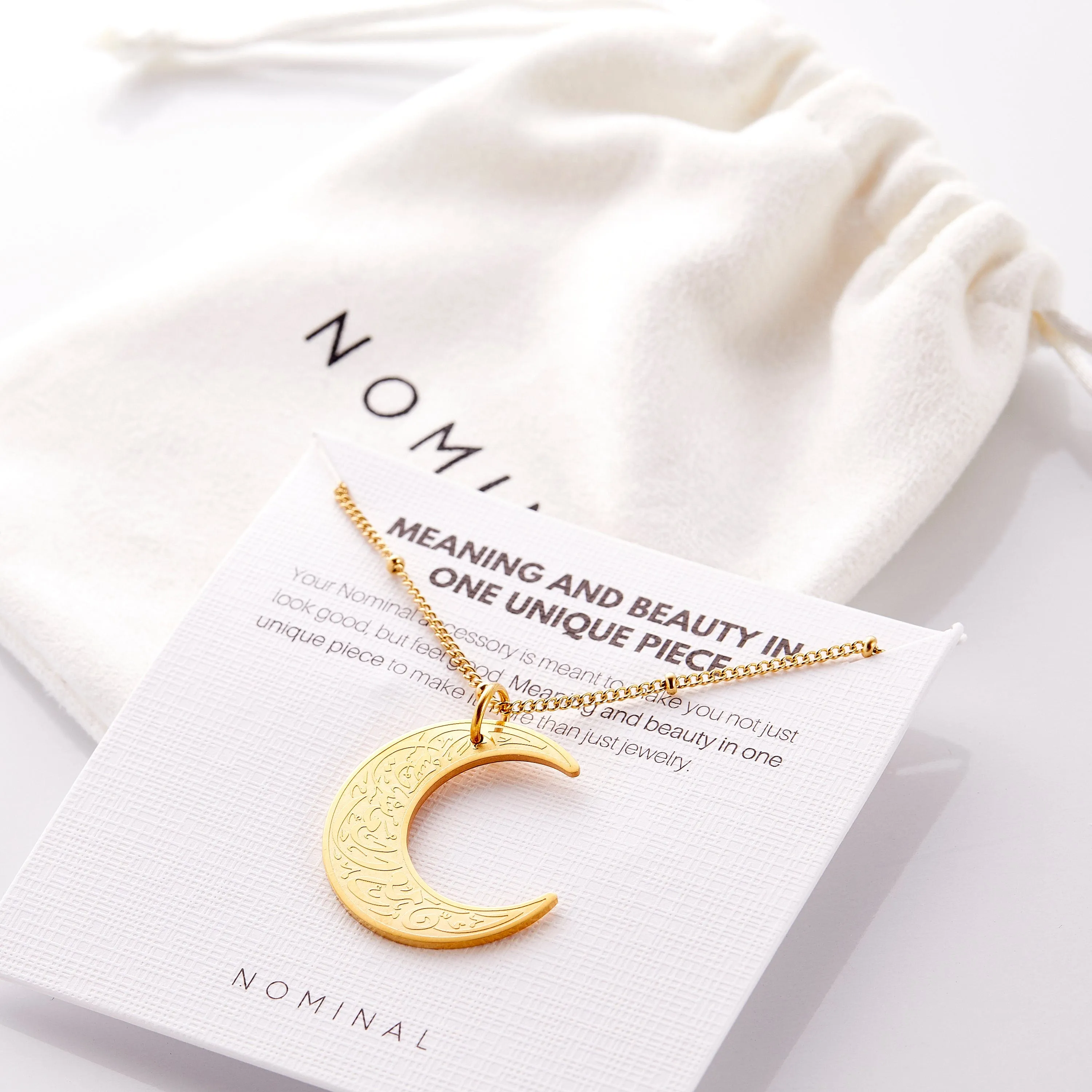 "With Hardship Comes Ease" | Crescent Necklace