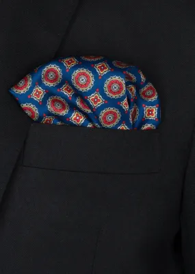 Red Blue Pocket Square