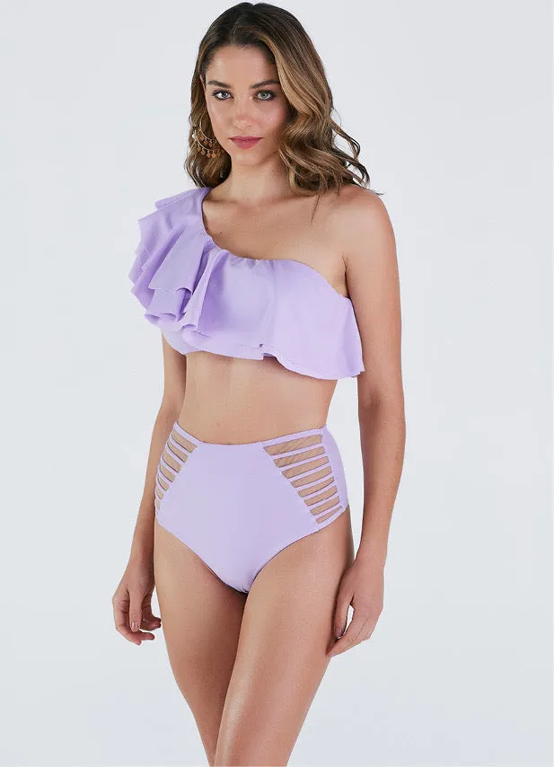 Ruffle One Shoulder Bikini