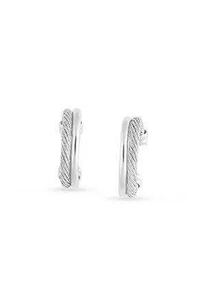 Silver - Twisted Hoops - Small