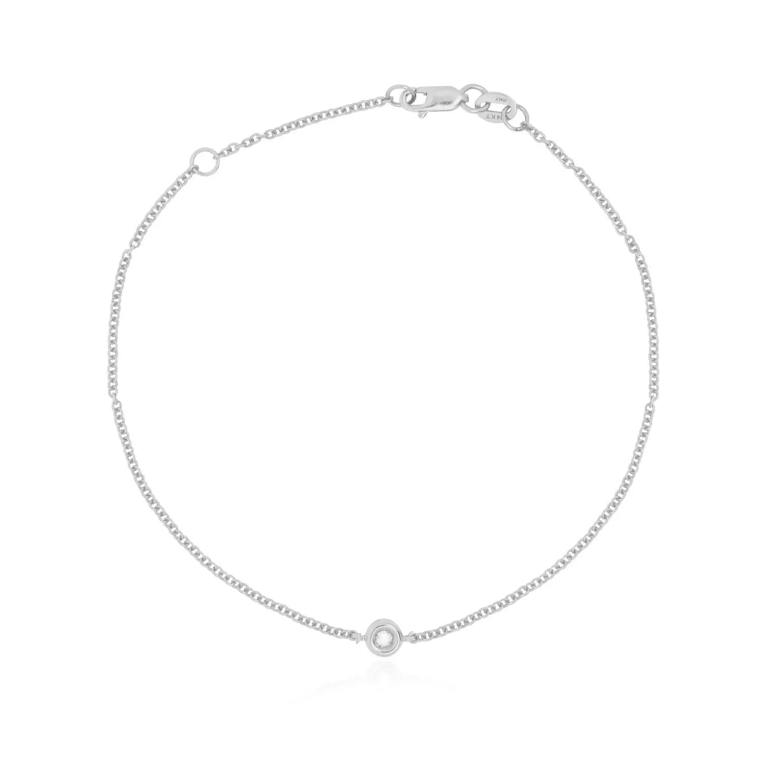 Single Diamond Bezel Bracelet