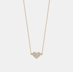 Single Pavé Heart Necklace