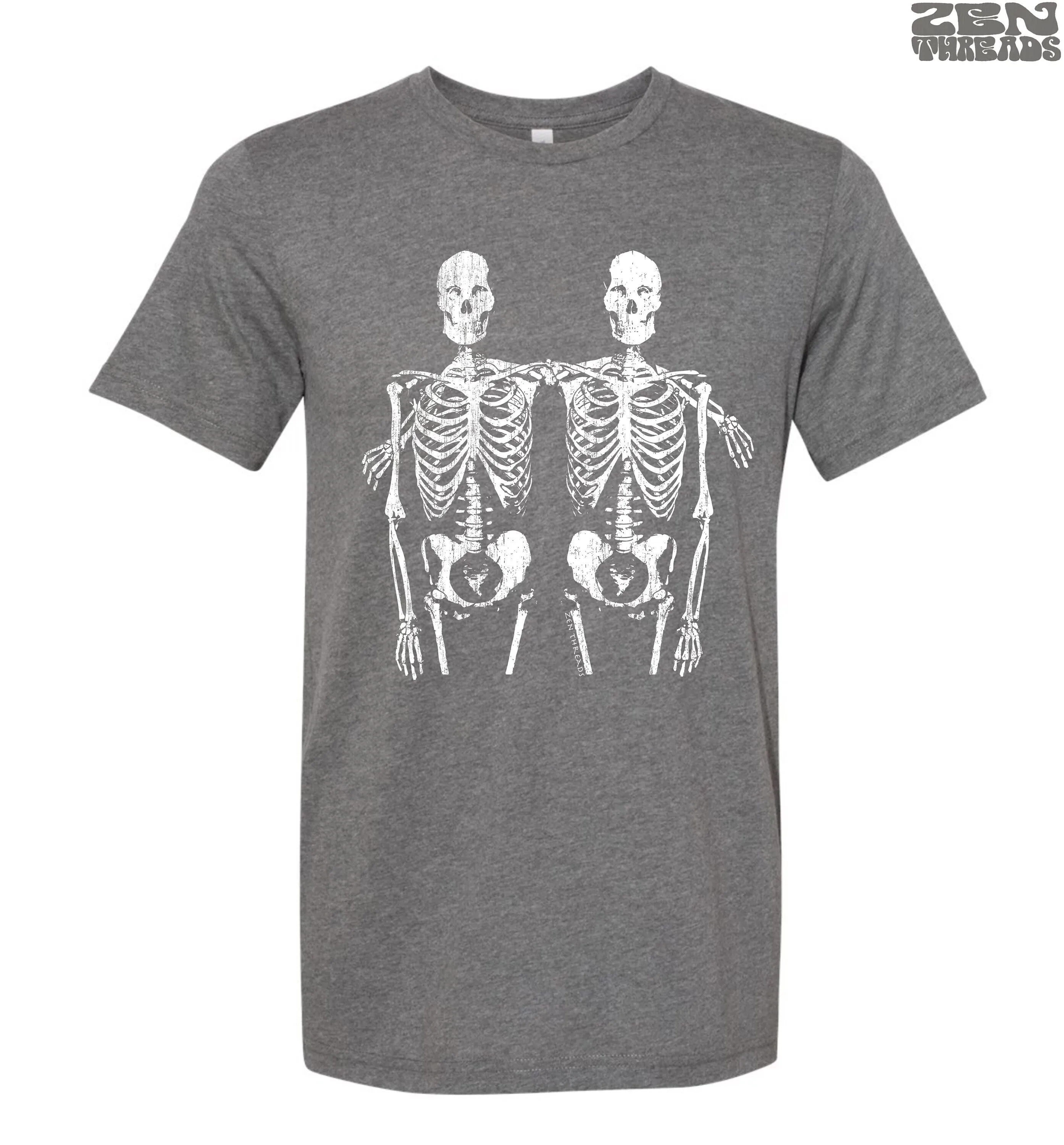 SKELETONS Friends 'Til the End Unisex Bella Canvas T-Shirt mens women's couples tee anatomy shirt medical student tee best forever funny