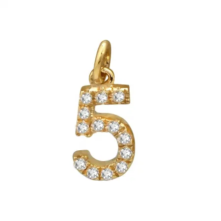 Small Diamond Number Charm