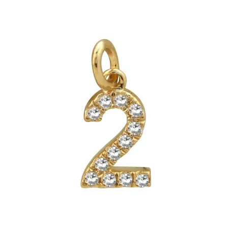 Small Diamond Number Charm