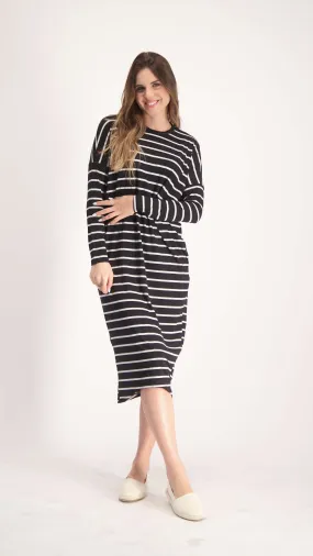 Square Dress / Black & White Line