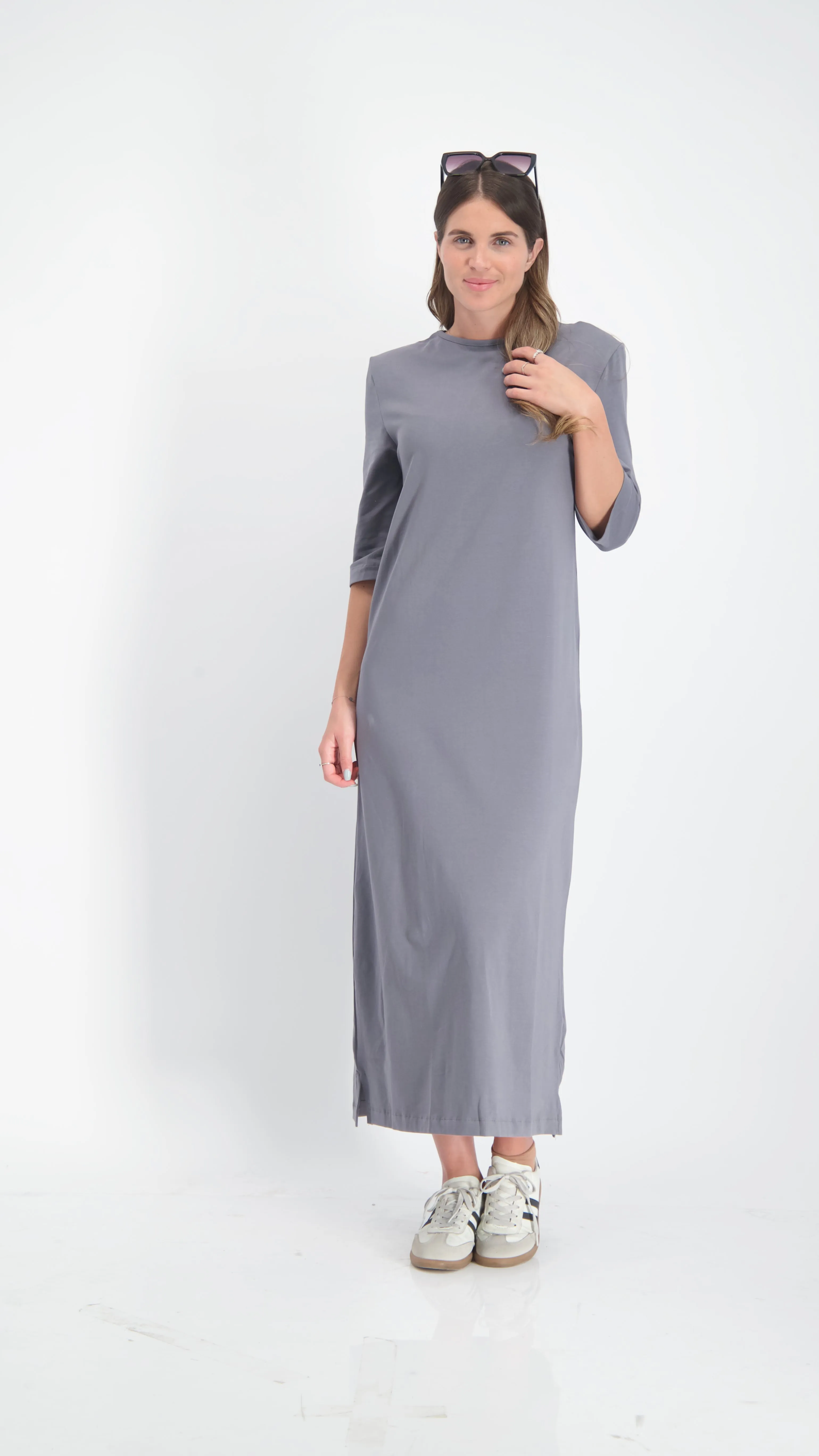 Square Maxi Dress / Grey