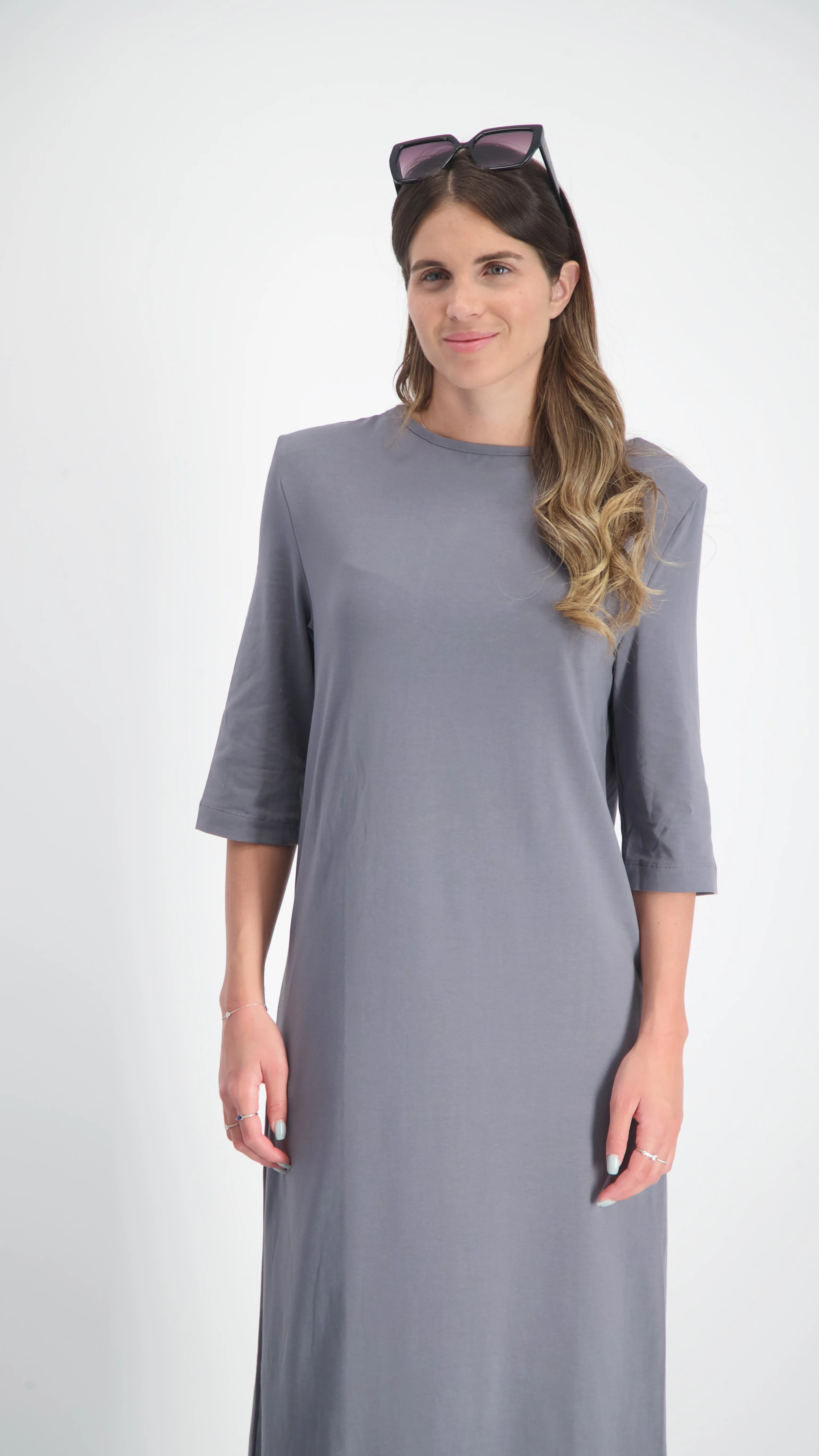 Square Maxi Dress / Grey