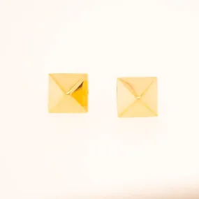 Square Pyramid Stud Earrings