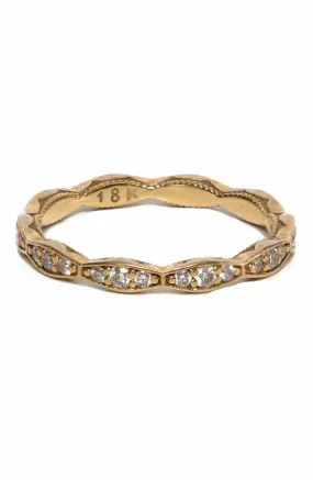 Tocai Bands Size 5.5 Sculpted Crescent Diamond Eternity Ring