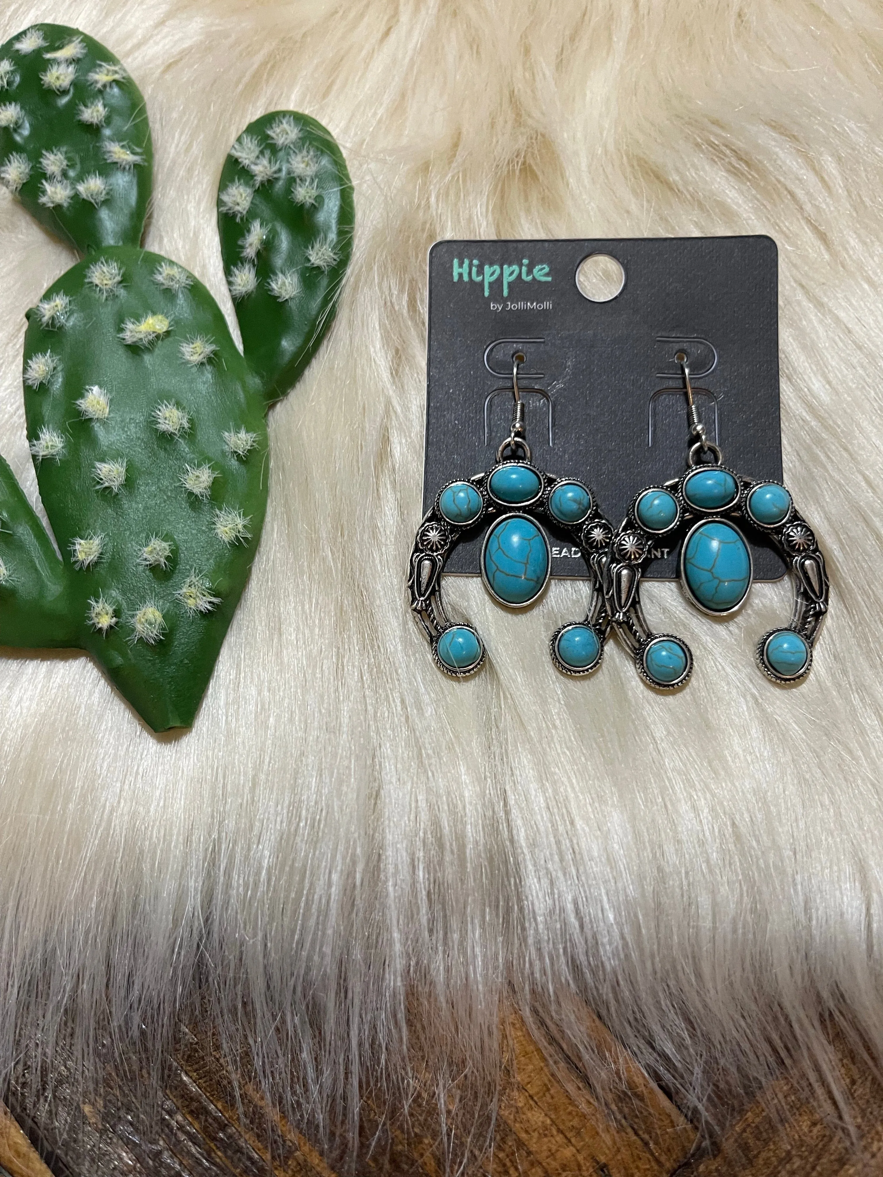 TURQUOISE CRESCENT CITY EARRINGS