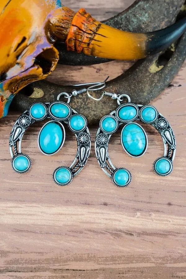 TURQUOISE CRESCENT CITY EARRINGS