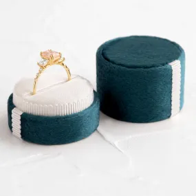 Velvet Ring Box - Teal