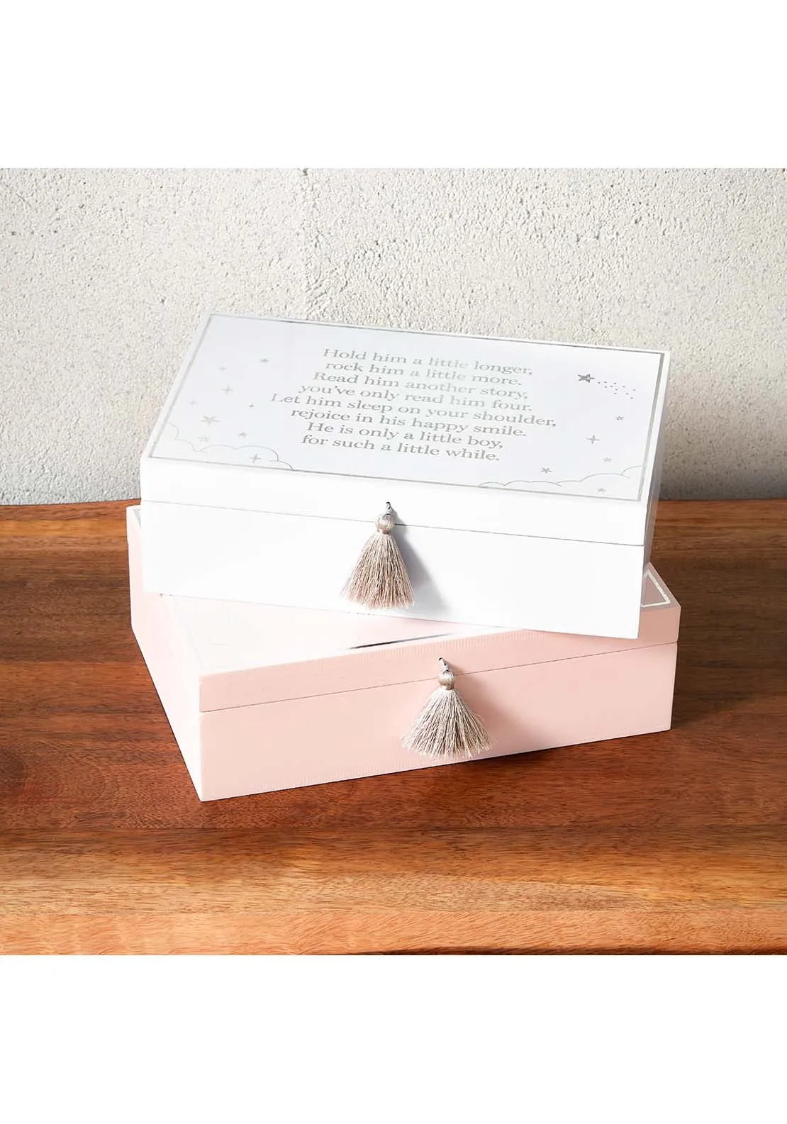 Wooden Keepsake Box - Pink